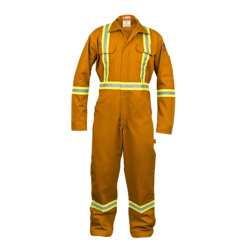 Just In Trend Flame Resistant FR High Visibility Hi Vis Coverall - 88% C/12% N (3X-Large, Orange) - Image 1